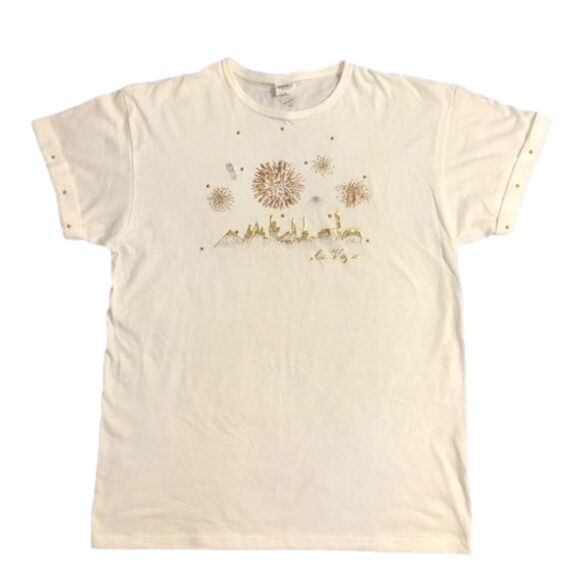 ⭐️ 3 for $30 Las Vegas Gold Studded T Shirt - Picture 1 of 5